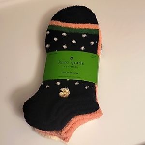 Kate Spade NEW 3 Pair Low Cut Cozies Socks